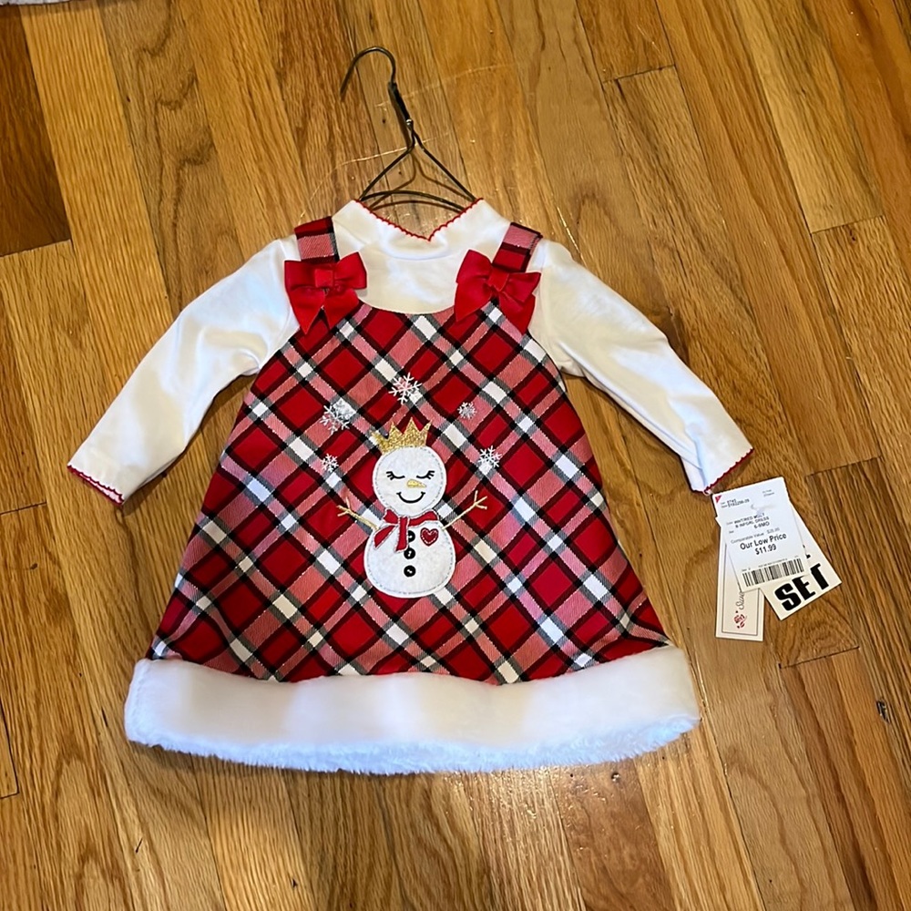 Sweet Heart Rose two piece snowgirl dress set